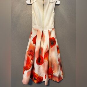 Ted Baker White Dress with  Floral Skirt